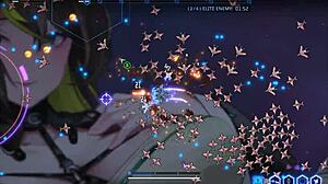 Discover giant naked space waifu in wings of seduction hentai game