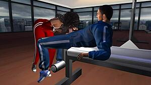 i was groped at the inclined bench in cartoon