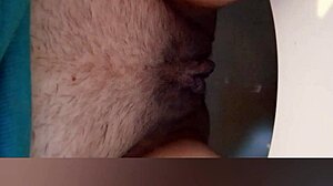 greta goes to bathroom then warms under blanket