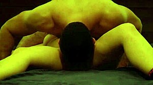 An amateur milf couple engages in teasing and fucking all night.