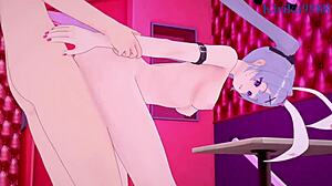 hatsune miku gets intense sex with rabbit toy in vocaloid hentai