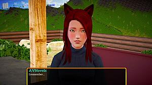 My new family in this anime game with big ass brunette milf