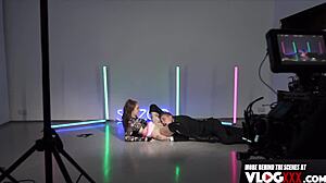 Eden Ivy’s perfect pussy gets pounded hard behind the scenes