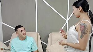 My stepmom craved my cock and got a deepthroat creampie