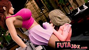 Futa3dx - Huge futa bangs blonde on terrace!