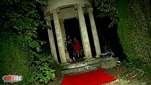 Halloween sluts get fucked by an old pervert on a crazy night.