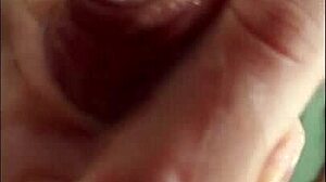 Moaning strong orgasm on top