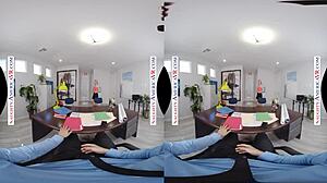 Abby Adams Fucks You In Office Wearing Stockings And Shoes.