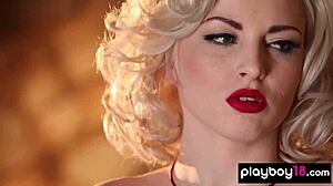 carissa white strips nude in sexy black stockings - hot!