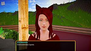 Let's dive into this erotic redhead milf hentai game with small tits anime action in My New Family 408