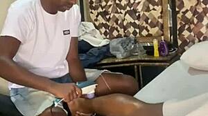 Brazilian Lesbian Couple Receives Oral Massage In Swing House