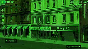 showing tits in alley