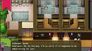 Confused Little Witch Strips In Men's Bathroom For Big Tits.