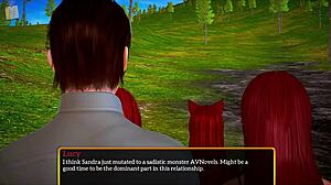 Let's dive into this erotic redhead milf hentai game with small tits anime action in My New Family 408