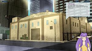 harley quinn gives blowjob and cumshot in hentai game