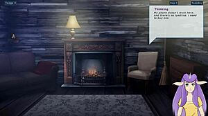 harley quinn gives blowjob and cumshot in hentai game