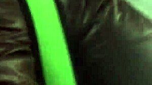 Hidden candid shot of chubby girl in brown nylon jacket on street