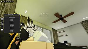 cute robloxian witch feels pleasure from stranger's banging