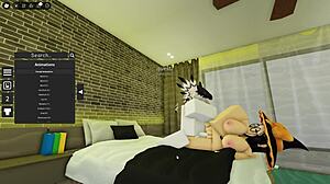 cute robloxian witch feels pleasure from stranger's banging