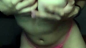 Latina Brunette Mia Lozano Toys Shaved Pussy On Webcam