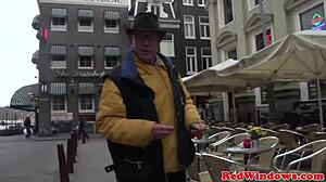 Redlight eurobabe masturbates after sex