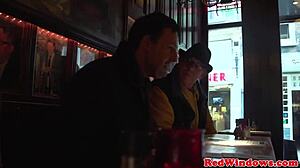 Redlight eurobabe masturbates after sex