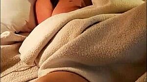 mom caught masturbating while watching young 18+ friend jerk off