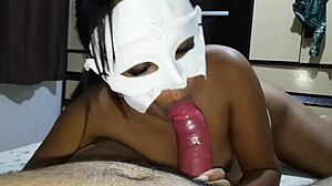 Sucking covered cock, he cums, then I swallow