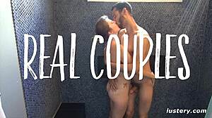 Horny amateur couple fucks and sucks in homemade porn.