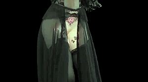 Intense naked dance in 3D anime style