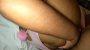 The alternative girl with pierced nipples gets deep anal creampie. She gags on cock while choking and licking balls.