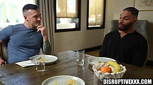 gay sex with ex boyfriend featuring rimjob and bareback big black cock