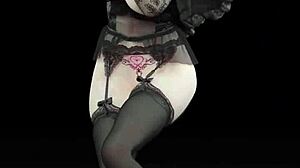 Intense naked dance in 3D anime style