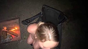 Watch me masturbate outdoors to get caught sucking cock
