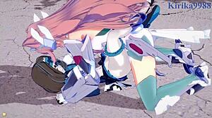 i love watching garie and maria in intense futanari sex from symphogear hentai