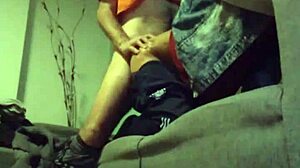 He says, 'Suck my cock on the sofa'