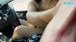 Busty Latina Teen 18+ Masturbates in Car Before Finals on Camsoda