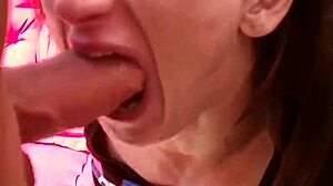 Karyn bayres feels empowered as victor bloom blows her in the gym.