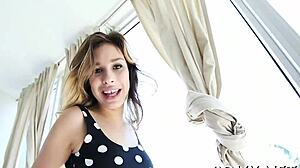 sweet carmen caliente licks balls and sucks in pov hardcore couple sex