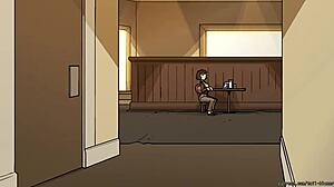 Bombshell Barista Bound in Public Hentai Scene