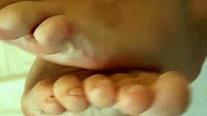 Stockings and foot play with mature Maria