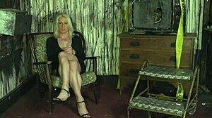 Transforming you into a shemale whore with big tits and blonde hair