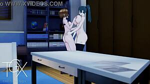 Anime gaming lesbians Nobara and Maki in 3D hentai action. Yuri sex heats up Jujutsu scene.