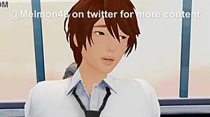 Dean's Pet Femboy Gets Fucked by School Dean in 3D Cartoon Anal