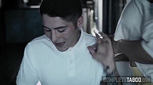 fetish teen 18+ gets pussy rammed with handjob and facial