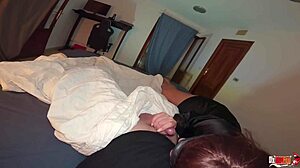 Bed Sharing with Hot Milf Stepmom Turns Wild!