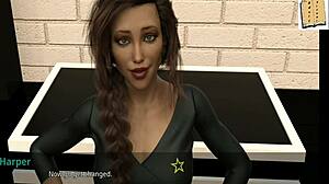 Zoe The Brunette Teases In 3d Hentai Scene. She Shows Off Big Ass In Erotic Homemade Animation.