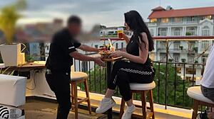 Intense Blowjob In Public Restaurant!