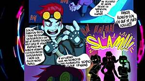 cartoon party with hentai characters in anime style