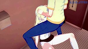 Kasumi Nomura and Olivia and Chisato Higuchi have intense futanari sex. It's wild Asobi Asobase hentai action.